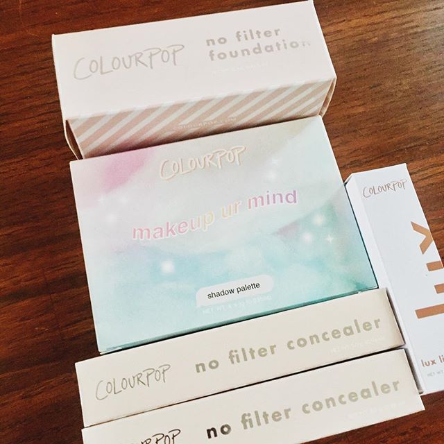 Who else got the new @colourpopcosmetics foundation?! 🙋🏼‍♀️🙋🏼‍♀️🙋🏼‍♀️ I grabbed a couple more shades of the No Filter concealer, a lux lip, and the Makeup Ur Mind mini palette 🎨 ✨ Super stoked to play around with the palette!
.
.
.
#crueltyfreemakeup #crueltyfreebeauty #crueltyfreeblogger #colourpopme #colourpopcosmetics #nofilterfoundation #nofilterconcealer #makeupurmind #luxlipstick #makeupmafia #slaytheflatlay #flatlayoftheday #crueltyfree #veganbeauty #makeuphaul #beautybloggers #beautylover #bblogger #cfbloggers #crueltyfreecosmetics